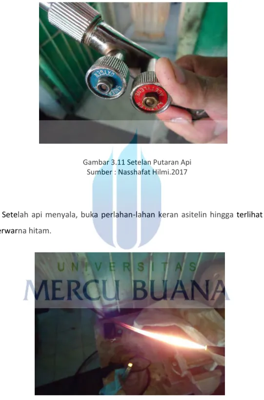 Gambar 3.11 Setelan Putaran Api  Sumber : Nasshafat Hilmi.2017 