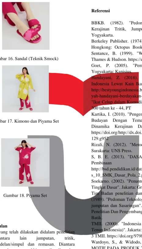 Gambar 16. Sandal (Teknik Smock) 