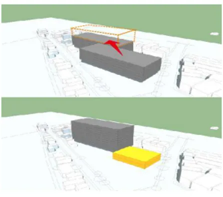 Gambar  4.  merupakan  ilustrasi  pendekatan kapasitas bangunan dan jumlah  lantai  bangunan  yang  akan  direncanakan