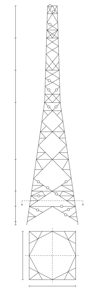 Gambar 4 Potongan Y – Y Pada Tower 