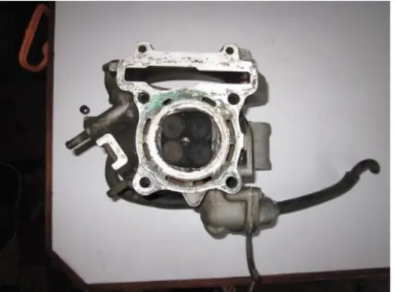 Gambar 4.1.Endapan Karbon Cylinder Head 