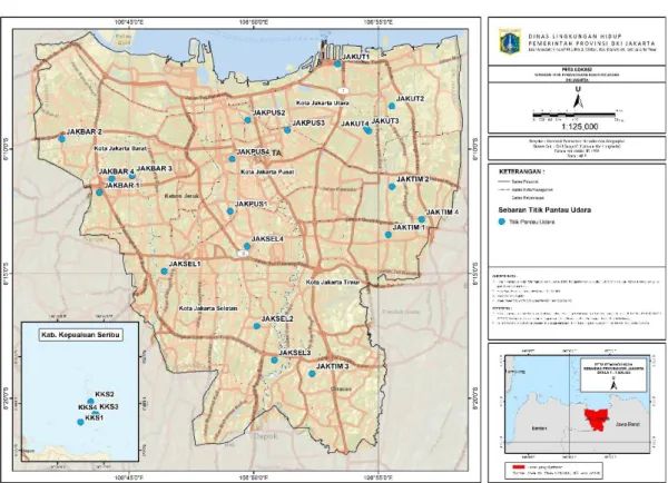Gambar 3. 4 Sebaran Titik Pengamatan Kualitas Laut di DKI Jakarta, 2021 