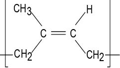 Gambar 2.1 Struktur Umum Lateks cis-1,4-poliisoprena [11] 