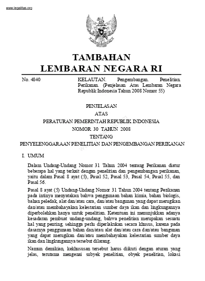 TAMBAHAN LEMBARAN NEGARA RI