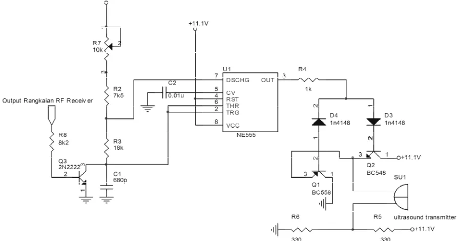 Gambar 6. Rangkaian Sensor Ultrasound Transmitter  