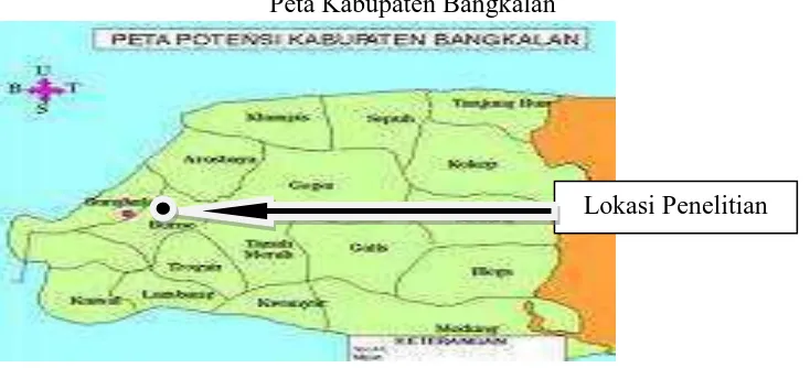 Gambar 3.1 Peta Kabupaten Bangkalan 