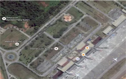 Gambar 1.1 Bandara Internasional Hang Nadim Batam  (Sumber : Google Maps) 