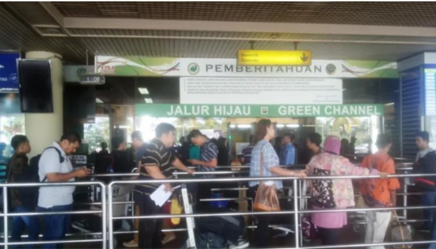 Gambar 4.3  Kondisi Security Check  1 Bandara Hang Nadim (Sumber : Dokumentasi pribadi )