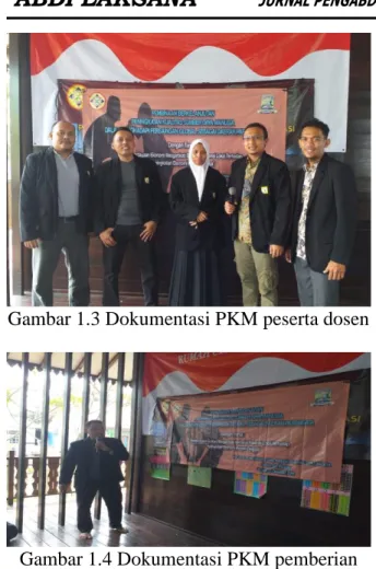 Gambar 1.4 Dokumentasi PKM pemberian  materi 