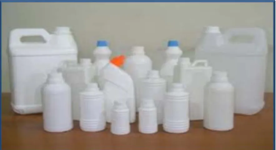 Gambar 2.2  Botol dan Jerigen dari Bahan  HDPE 