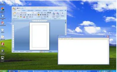 Gambar 10 GUI aplikasi-aplikasi pada sistem operasi Windows XP.