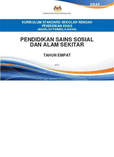 KSSR PENDIDIKAN SAINS SOSIAL DAN ALAM SEKITAR TAHUN 4