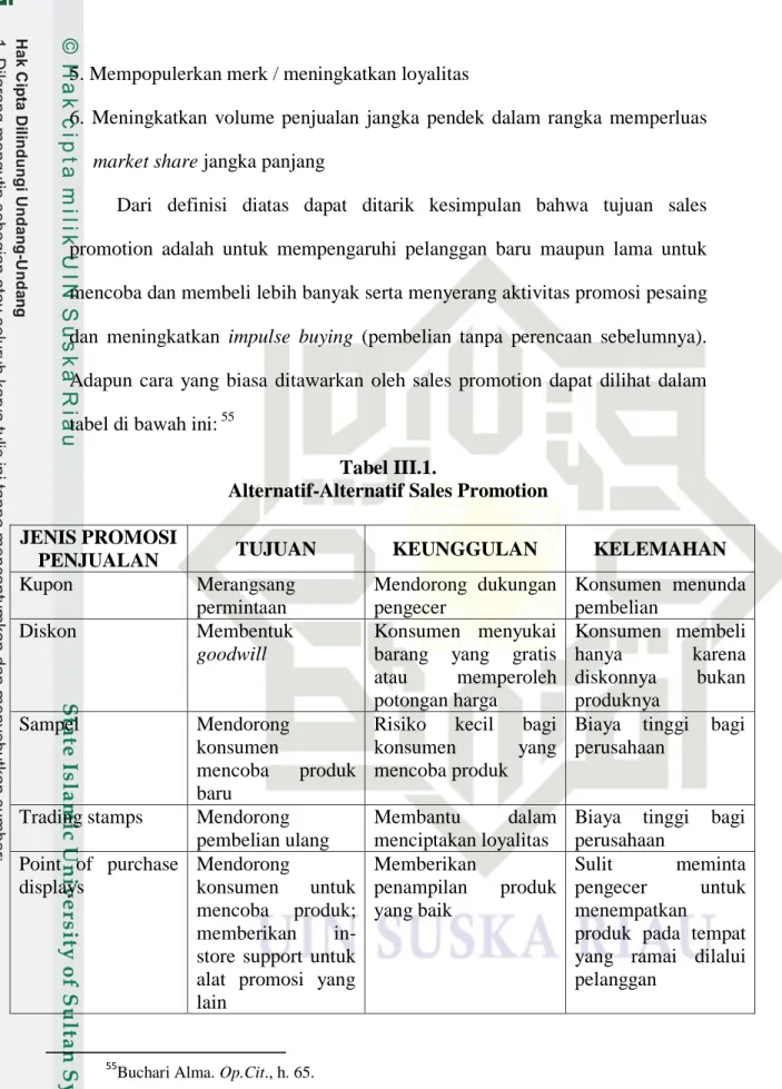 Tabel III.1. 