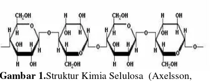 Gambar 1.Struktur Kimia Selulosa  (Axelsson, 