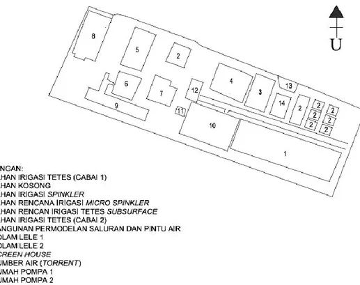 Gambar 2  Peta Situasi Laboratorium Outdoor Balai Irigasi Bekasi 