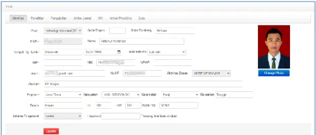 Gambar 7. Form Profil 