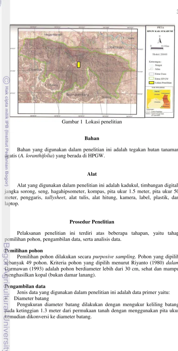 Gambar 1  Lokasi penelitian 