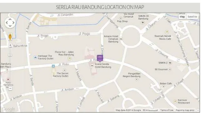 Gambar 3.1 Denah Lokasi Serela Hotel Riau Bandung 