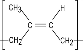 Gambar 2.1 Struktur Umum Lateks cis-1,4-poliisoprena[26] 