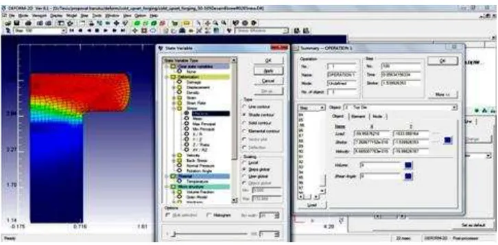 Gambar 3.14 Tampilan layar proses running simulation Deform 2D 