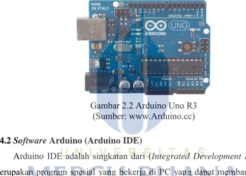 Gambar 2.2 Arduino Uno R3  (Sumber: www.Arduino.cc)  2.4.2 Software Arduino (Arduino IDE)   