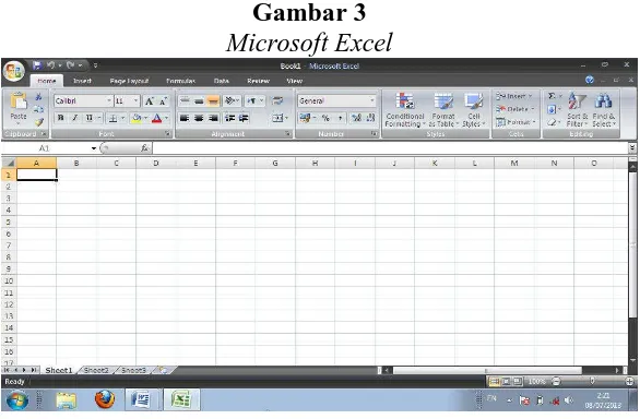 Gambar 3 Microsoft Excel 