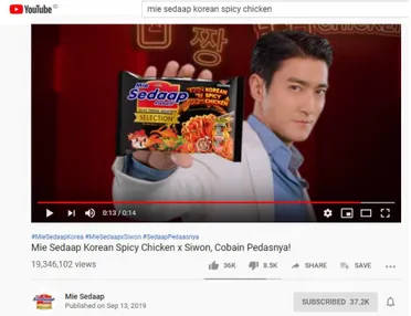 Gambar 1.29 Cuplikan Iklan Mie Sedaap Korean Spicy Chicken 1 
