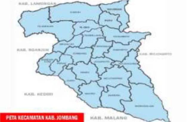 Gambar 1. 1 Peta Kabupaten Jombang Dan beralamat  kantor pusat di : 