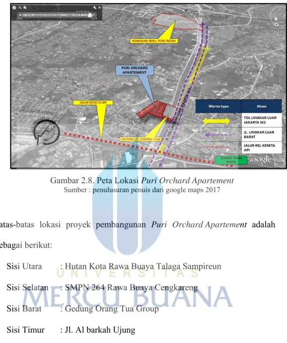 Gambar 2.8. Peta Lokasi Puri Orchard Apartement  