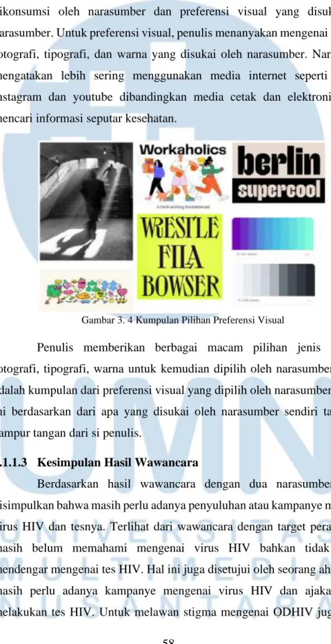 Gambar 3. 4 Kumpulan Pilihan Preferensi Visual 