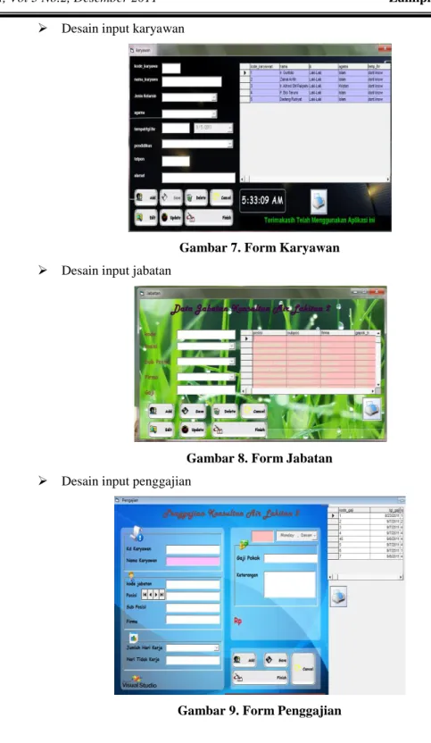 Gambar 7. Form Karyawan 