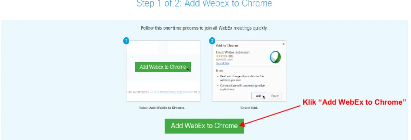 Gambar 6. Tampilan menu plugin Webex 