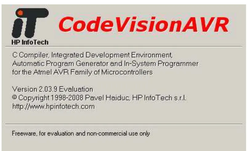 Gambar 2.3  Tampilan Software CodeVisionAVR 