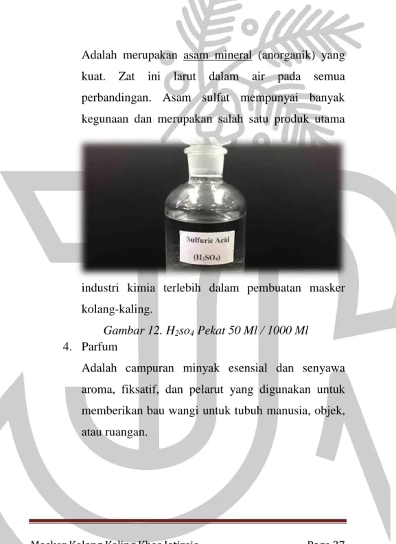 Gambar 12. H 2 so 4  Pekat 50 Ml / 1000 Ml  4.  Parfum 