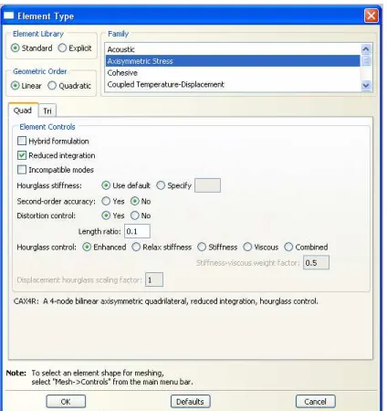 Gambar 3. 49 Element type dialog box. 