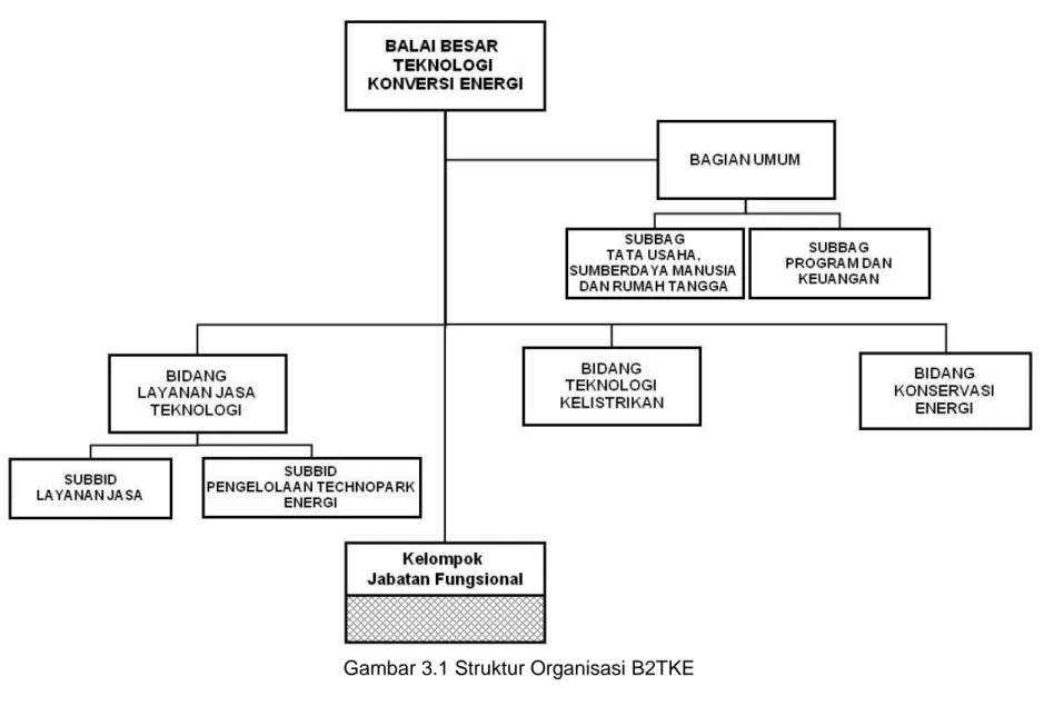 Gambar 3.1 Struktur Organisasi B2TKE 