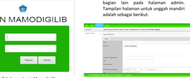 Gambar 8 Halam Admin Mamodigilib