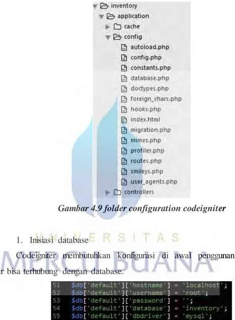 Gambar 4.9 folder configuration codeigniter 