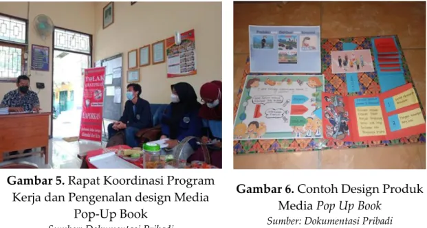 Gambar 5. Rapat Koordinasi Program  Kerja dan Pengenalan design Media 