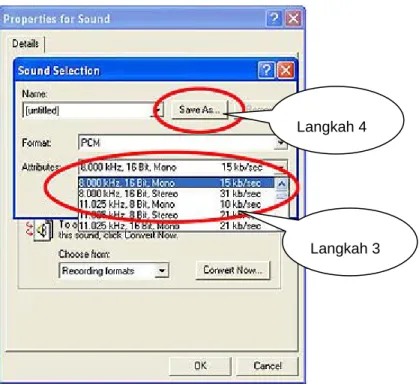 Gambar 3.4 Kotak dialog Sound Selection 