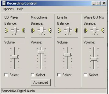 Gambar 3.10  Tampilan Recording Control 