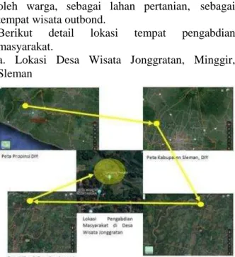 Gambar 6. Kondisi Eksisting Desa Wisata  Sumber : Google Maps, 2020 dan olahan Tim Abdimas 