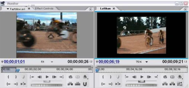 Gambar 9. Tampilan Monitor video yang sedang di edit 