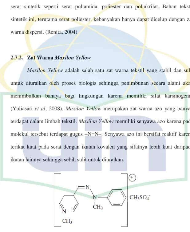 Gambar 9. Struktur Molekul Maxilon Yellow (Karaoglu et al, 2009) 