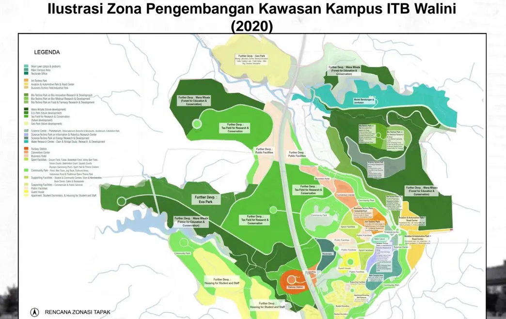 Ilustrasi Zona Pengembangan Kawasan Kampus ITB Walini  (2020)