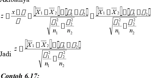 gambar di bawah ini. Berpadanan dengan nilai x1-x2=8,2 diperoleh