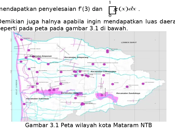 Gambar 3.1 Peta wilayah kota Mataram NTB