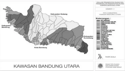 Gambar 2 Kawasan Bandung U tara yang merupakan lokasi penelitian. 