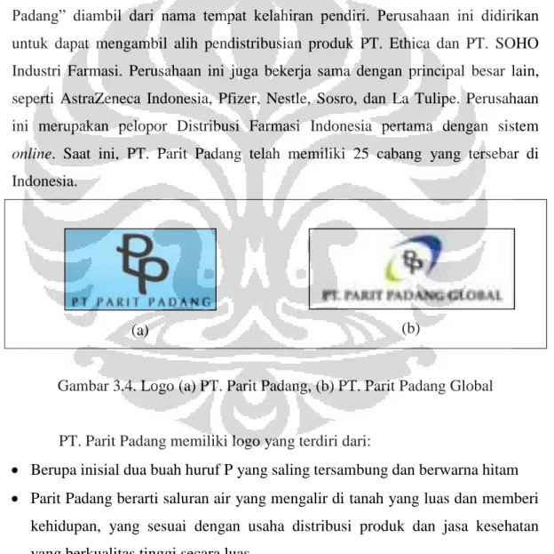 Gambar 3.4. Logo (a) PT. Parit Padang, (b) PT. Parit Padang Global 