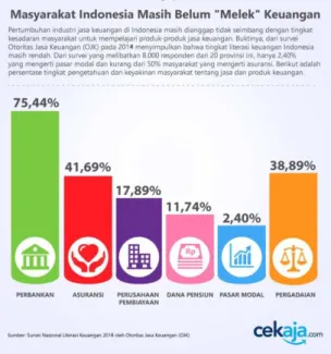Gambar 1. 3 Masyarakat Indonesia Masih Belum Melek Keuangan  Sumber : Survei Nasional Literasi Keuangan (2014) 